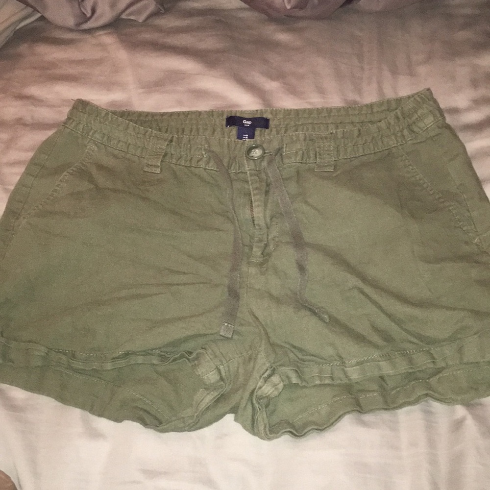 Olive green shorts